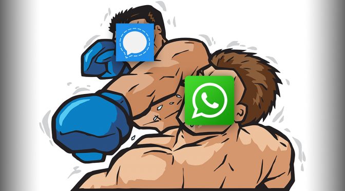 Signal punching WhatsApp in the face.