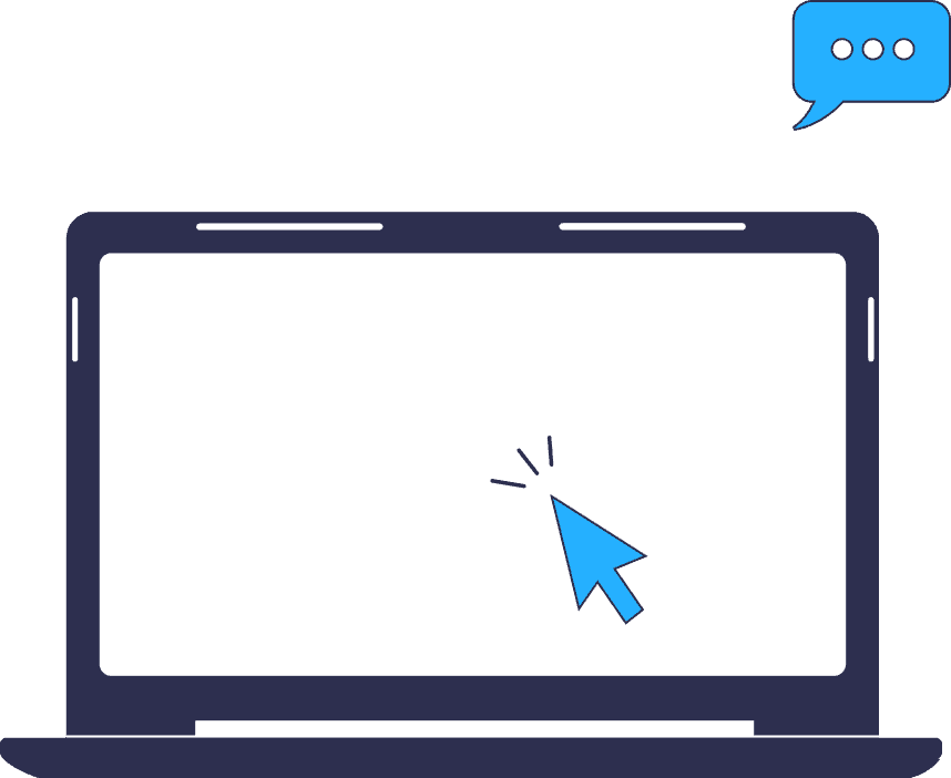 Blue Pointer in a Laptop