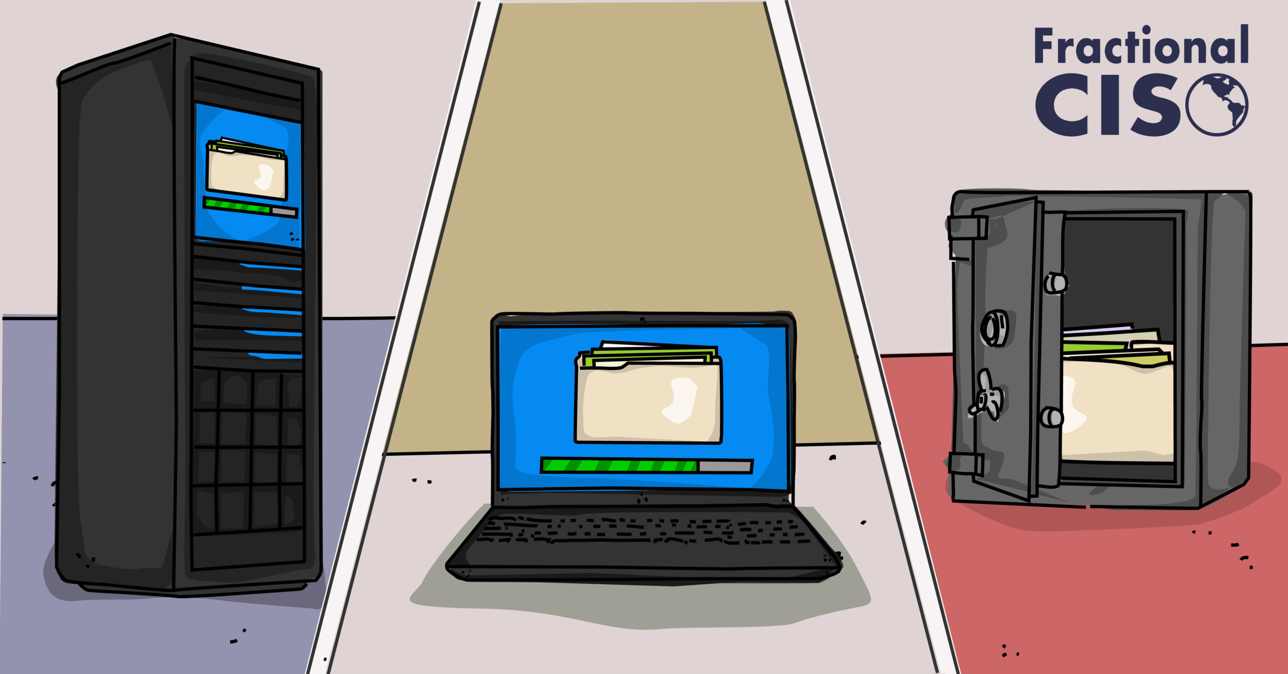 Backup Saved in Three Places - Cloud, Laptop, and Physical Vault